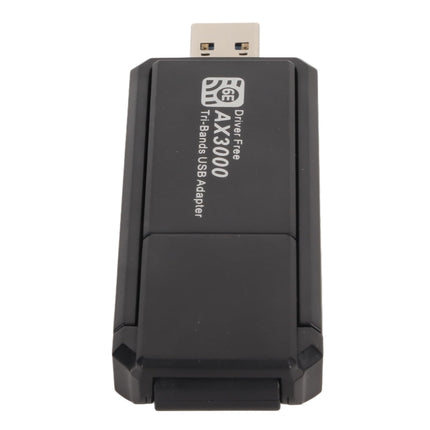 Annadue WiFi 6E USB võrguadapter, 3000 Mbps WiFi adapter USB 3.0 kolmesageduslik 2.4G/5G/6G traadita võrguadapter 10/11, 802.11ax /ac/a/b/g/n jaoks