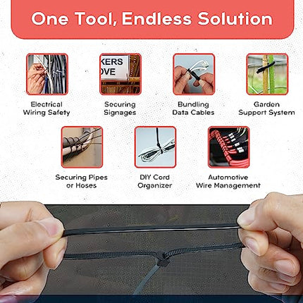 Cable Ties – 100 Pack Natural Cable Ties for Secure Cable Management – ​​Heavy Duty Cable Ties up to 54.4 kg Tensile Strength – 300 x 3.6 mm Nylon Ties with Automatic Locking Mechanism –