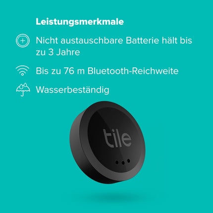 Plaatide kleebis (2022) Bluetooth-võtmeotsija, 1 tk pakis, 45 m leviala, sh kogukonnaotsingu funktsioon, iOS-i ja Androidi rakendus, ühildub Alexa ja Google Home'iga, must