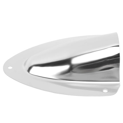 FECAMOS Stainless Steel Cable Cover, Marine Clam Shell, 1 Pair, Robust, Rustproof, Polished, for Yachts (120mm)