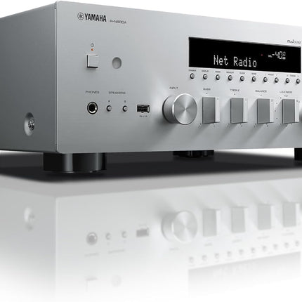 Yamaha R-N600A võrguvastuvõtja - hõbedane - tipptasemel ToP Art struktuur ja Pure Direct režiim - MusicCast - Sabre ES9010K2M 384 kHz, 32-bitine DAC