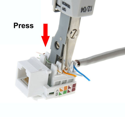 Punch Down Tool, insertion tool, professional tool for telephone plugs, RJ45 RJ11 CAT5e Cat6 type IDC network sockets, installation cable, patch panel, network wiring, insulation displacement terminals