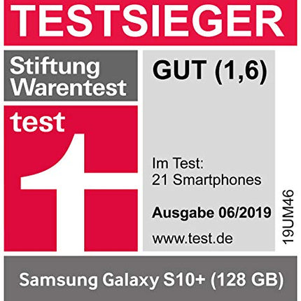 Samsung Galaxy S10+ nutitelefon (16,3 cm (6,4 tolli) 128 GB sisemälu, 8 GB muutmälu, prismaroheline) - [Standard] saksa versioon