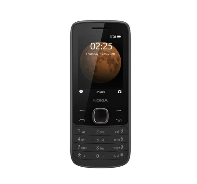 Nokia 225 4G mobiiltelefon 2,4" 4 GB RAM 64 GB ROM VGA kaamera aku 1150 mAh kahe SIM-kaardiga must [ES/PT versioon]