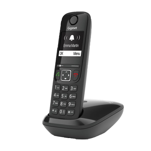 Gigaset AS690 - Juhtmeta DECT-telefon - Suur, suure kontrastsusega ekraan - Suurepärane helikvaliteet - Reguleeritavad heliprofiilid - Käed-vabad funktsioon - Ära sega, Must [Saksa versioon]