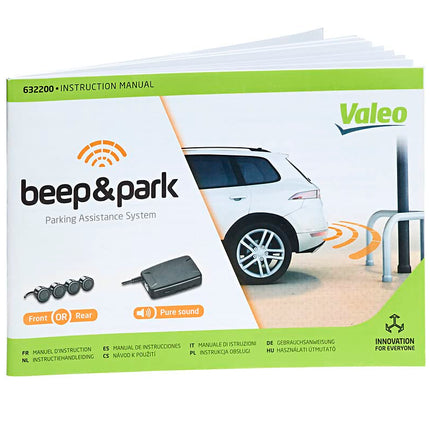 VALEO 632200 parkimisabi komplekt Beep&amp;Park: 4x andurit + 1 kõlar, paigaldus ette või taha