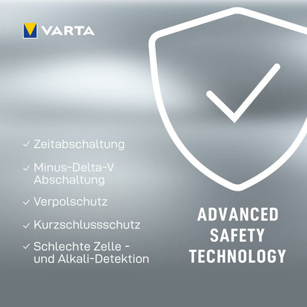 VARTA akulaadija, sh 4x AA 2100mAh, akulaadija laetavatele AA/AAA/9V ja USB-seadmetele, LCD-pistikuga laadija+, ühe pesaga laadimine, must