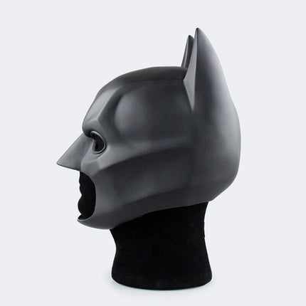 SINSEN Adult Bat Mask for Men Superhero Bruce Wayne Full Face Knight Cosplay Costume Prop for Halloween Party Dark (B)
