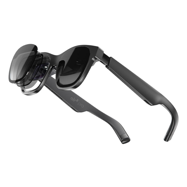 XREAL Air 2 Pro AR-prillid, 46° vaatenurk, 130-tolline 120 Hz HD-ekraan, tõetruud värvid, kinolik heli, mugavus terveks päevaks. Videoprillid, mis ühilduvad iPhone 16/15/Steam Decki/ROG/Maci/PC/Androidi ja iOS-iga.