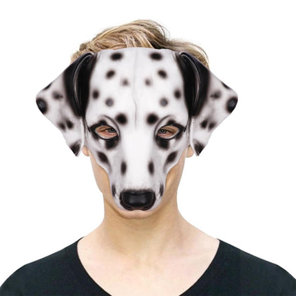 keland Dog Mask Dalmatian Mask Puppy Mask Halloween Animal Mask Scary Mask Costume Mask for Adults (Style-D)