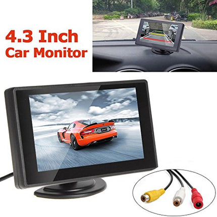 Auto parkimisabi monitor - BW 4,3-tolline TFT LCD automonitor auto tahavaatemonitor LED-taustvalgustusega ekraaniga sõiduki tagurduskaameratele