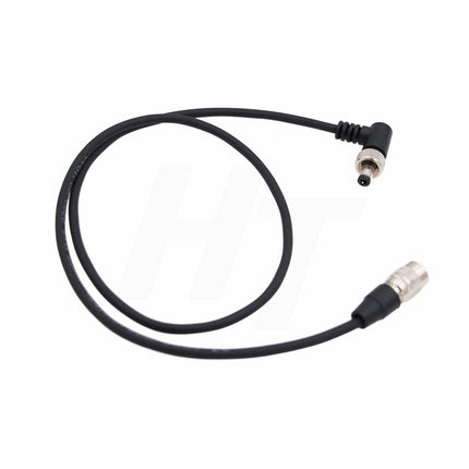 Hirose 4-kontaktiline ja täisnurga all lukustatav alalisvoolukaabel, 2,1 mm, Lectrosonicsi vastuvõtjate ja Sony kaameramonitoride jaoks, 50 cm