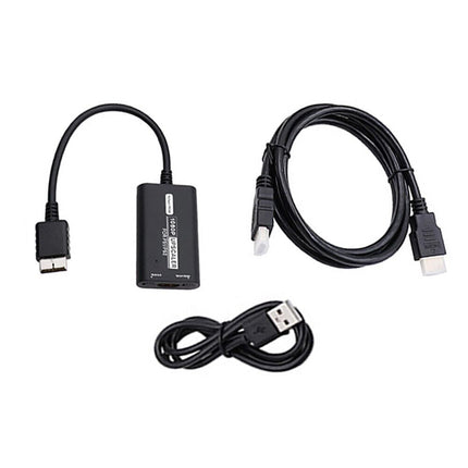 Jerilla PS1 PS2-HDMI muundur 1080P ülesskaleerija, PS2-HDMI adapterkaabel RGBS-YPbPr / 16:9-4:3 video-audio muundur + HDMI-kaabel PS1/PS2 konsoolile, HDTV-le