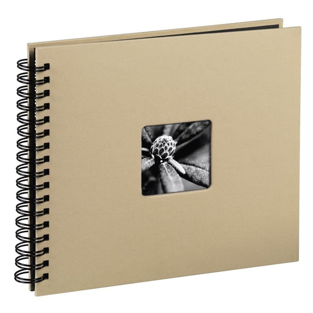Hama fotoalbum Jumbo 36x32 cm (spiraalalbum 50 musta leheküljega, fotoalbum pärgamendist vaheseintega, album liimimiseks ja ise kujundamiseks) beež