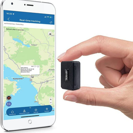 TKMARS Small GPS Tracker, Real-time Tracking Mini GPS Locator, Magnetic Tracking Device GPS Transmitter for Car, Kids, Case with 1500mAh Battery, Waterproof, Free APP/Web Platform