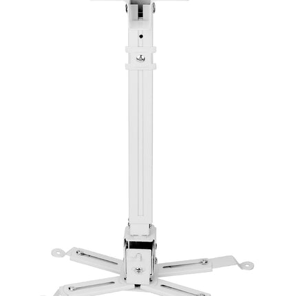 QWORK® universaalne projektori laekinnitus, 360° pööratav, 15° kallutatav, teleskoopiline 40–63 cm, kandevõime kuni 15 kg – valge