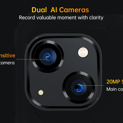 OUKITEL Android 12 Outdoor Mobile Phone Without Contract WP20 PRO, 20MP Dual Camera IP68 IP69K Rugged Smartphone, Octa Core 4GB 64GB, 6300mAh Battery, 5.93'' HD+, Dual SIM, Face Unlock, GPS NFC Black
