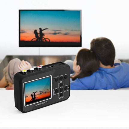 DIGITNOW! Video Grabber digitizes video tapes directly to memory card, video-to-digital converter for VCRs, VHS cassettes, Hi8, camcorders, DVDs, and VHS digitizers (black)