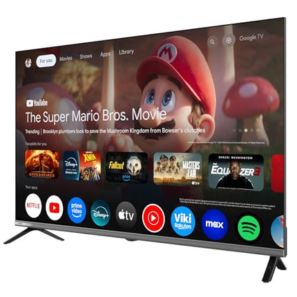 CHIQ 40-tolline (100 cm) nutiteler, FHD HDR10, Google TV, kolmekordne tuuner DVB-C/T/T2/S/S2, Dolby Audio, DBX-TV, sisseehitatud Chromecast, HDMI, USB, metallivaba