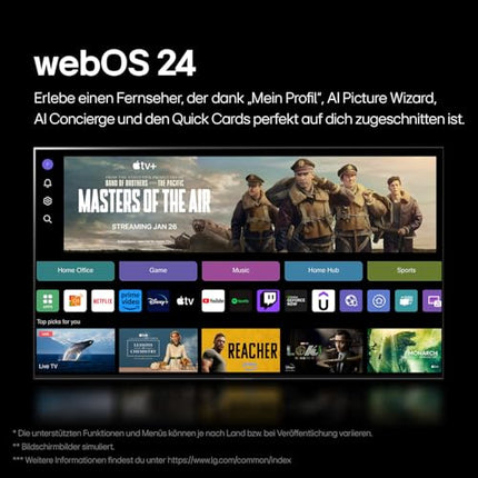 LG OLED65B4ELA teler 165 cm (65-tolline) OLED-teler (α8 4K tehisintellektiga protsessor, webOS 24, Dolby Vision, kuni 120 Hz) [mudeliaasta 2024]