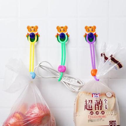 Reusable cable ties, 12 PCS bag clips silicone multiple colors clips food clips for bags for sealing freezer bags snacks nuts coffee