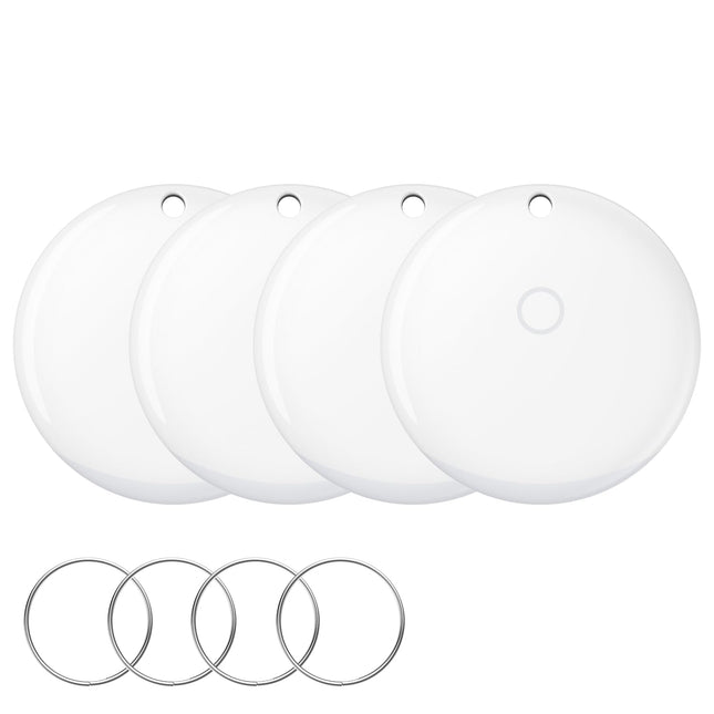 iVANKY FusionFinder Smart Tag Air Tracker Item Finder for Apple Find My (iOS only) Track your keys, wallet, luggage, backpack, locator with replaceable battery, IP67 (4-pack)