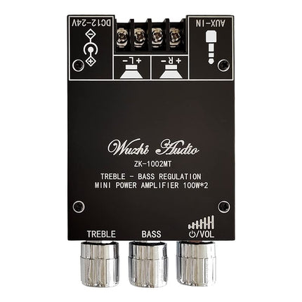 WANGCL ZK-1002MT 2 x 100W Bluetooth 5.0 Subwoofer Amplifier Board High Power Audio Stereo Amplifier Board AUX Bass Treble AMP