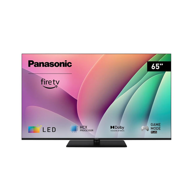 Panasonic TV-65W80AEZ, W80 seeria 65-tolline 4K Ultra HD LED-nutiteler, 2024, Fire TV, Dolby Vision ja Atmos, mängurežiim Plus, Alexa hääljuhtimine, Airplay, must