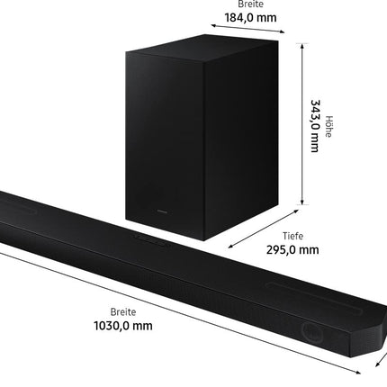 Samsung HW-Q610B 3.1.2-kanaliga Q-heliriba (Saksa mudel), juhtmevaba Dolby Atmos / DTS:X, Q-Symphony, adaptiivne heli [2022]