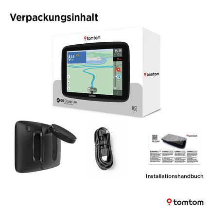 TomTom GO Classic Lite auto navigatsioonisüsteem (6-tolline, TomTom Traffic, Euroopa kaardiuuendused kaasas, uuendused WiFi kaudu, integreeritud, pööratav kinnitus)