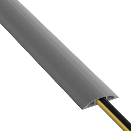 D-Line CC-2 Floor Cable Duct Trip Protection, Floor Cable Protector - 1.8-meter length - Cable cavity = 17mm (W) x 9mm (H) - Gray