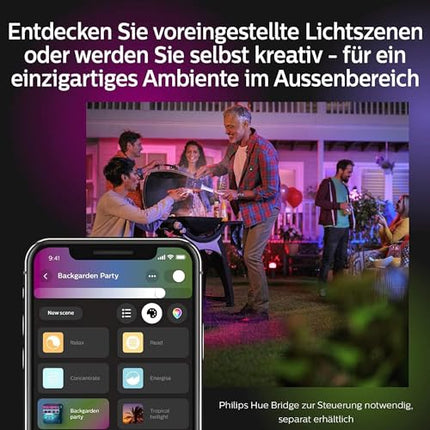 Philips Hue White and Color Ambiance LED-seinavalgusti Impress (õhuke), õues kasutamiseks, hämardatav, kuni 16 miljonit värvi, juhitav rakenduse kaudu