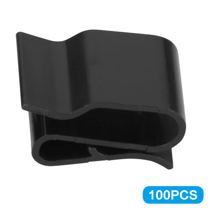 50/100 Pieces Cable Clips, Solar Module Cable Plastic Edge Clip Electrical Cable Ties, PV Wire Clip, Photovoltaic Panel Wire Clamps, Trailer Frame Wire Clamp, Black (100 Pieces)