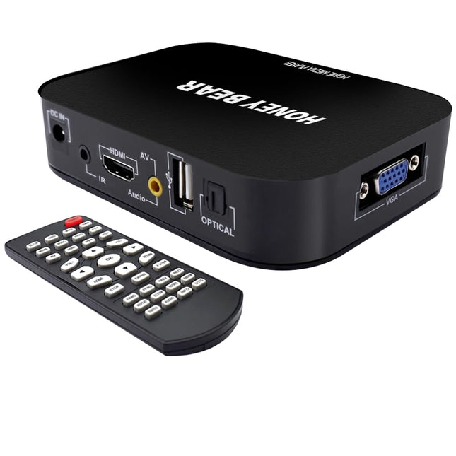 HONEY BEAR Full HD 1080P meediapleier TV-boks HDMI USB SD/MMC MKV 2TB välisele kõvakettale, MITMESUGUSE TEEL