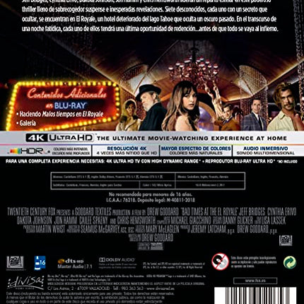 Bad Times at the El Royale [Blu-Ray] [Region Free] (German language. German subtitles)