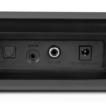 Thomson SB60BTS heliriba – 120 W koguvõimsus – Juhtmevaba Bluetooth 5.0 – Subwoofer kaasas – Seinale paigaldatav – Optiline ja AUX sisend – Kaugjuhtimispult – Kompaktne disain