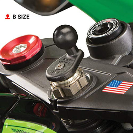 Ram Mount RAM-B-342U Aluminum Motorcycle Fork Stem Ball Base, Size B, Black