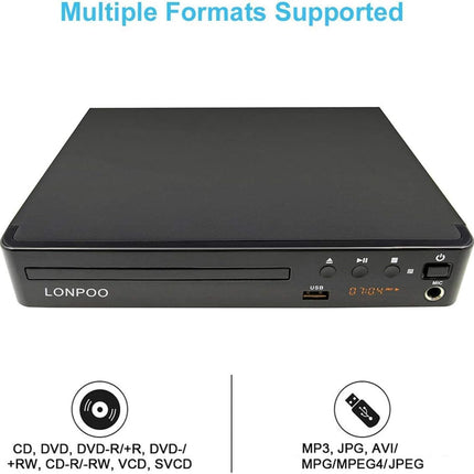 LP-099 DVD-mängija telerile, regioonidevaheline DVD-mängija, CD-mängija HDMI-ühendusega (1080p ülesskaleerimine), HDMI AV-väljund, USB-sisend, regioonidevaheline integreeritud PAL NTSC-süsteem (LP-099)
