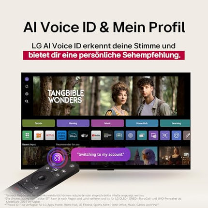LG OLED48B59LA teler 48-tolline (121 cm) 4K OLED tehisintellektiga teler (α8 Gen2 4K tehisintellektiga protsessor, webOS 25, 120 Hz) [mudeliaasta 2025]