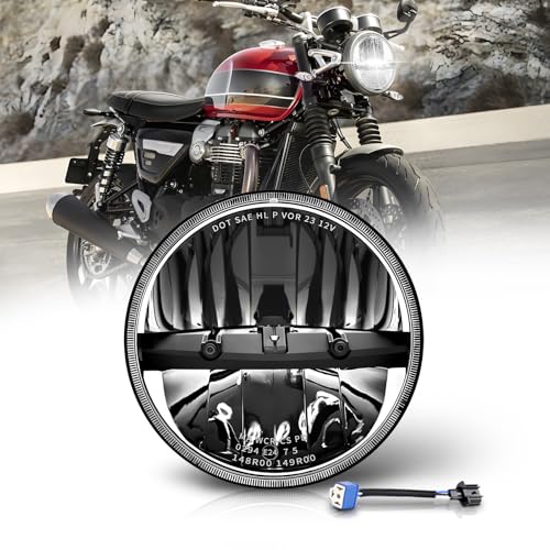 BraveWAY 7" 12000lm ümmargune LED-esitule DOT Hi-Lo Beam H4-H13 mootorratta esituled, mis ühilduvad Harley-Davidson Sportster XL883 XL1200 XL1200 XL1200S-ga