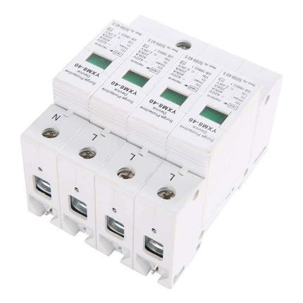 Ülepingekaitse 4P 40KA, DIN-rööpale kinnitatav madalpingekaitsega ülepingekaitseseade kodumasinate elektrisüsteemide kaitsmiseks