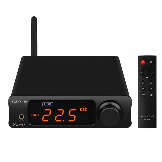 Topping DX3 Pro + Bluetooth 5.0 kõrvaklappide võimendi LDAC helidekooder DSD512 DAC madala müratasemega võimendi kodule ja arvutile, must