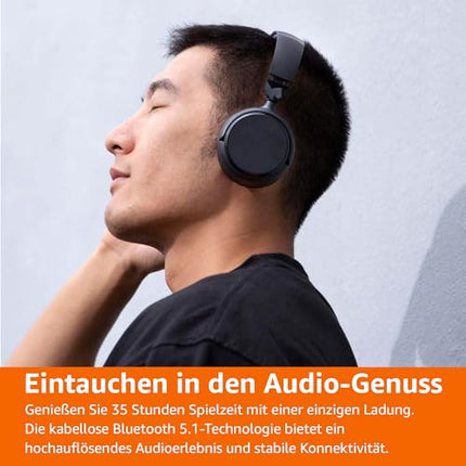 Amazon Basics juhtmevabad Bluetooth-kõrvaklapid, 35 tundi mänguaega, üks suurus, mustad