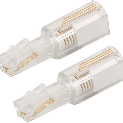 4 PCS Rotatable Telephone Cord Detangler Landline Phone Accessory (Clear &amp; White) dragontrading®