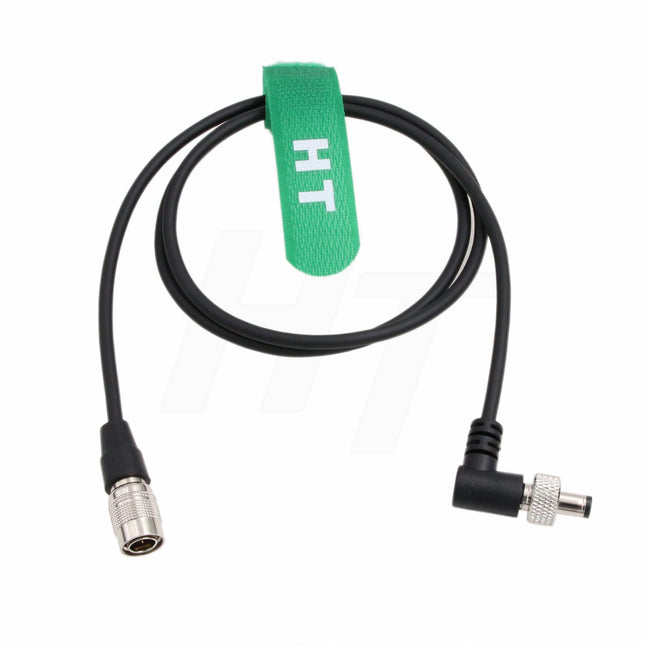 Hirose 4-kontaktiline ja täisnurga all lukustatav alalisvoolukaabel, 2,1 mm, Lectrosonicsi vastuvõtjate ja Sony kaameramonitoride jaoks, 50 cm