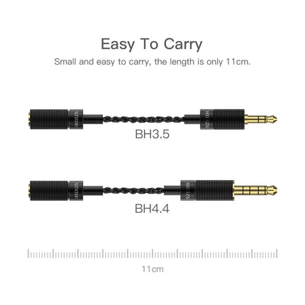 HIDIZS Symmetrical Adapter, 4.4 mm Male to 2.5 mm Female, Headphone Extension Cable for Cell Phones, Headphones, Speakers, Tablets, PCs, MP3 Players