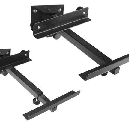 Drall 2 pieces (1 pair) speaker wall bracket - load capacity up to 15 kg - speaker holder for HiFi home cinema boxes - tiltable, swiveling, tilting - wall mounting attachment black model: BH2B