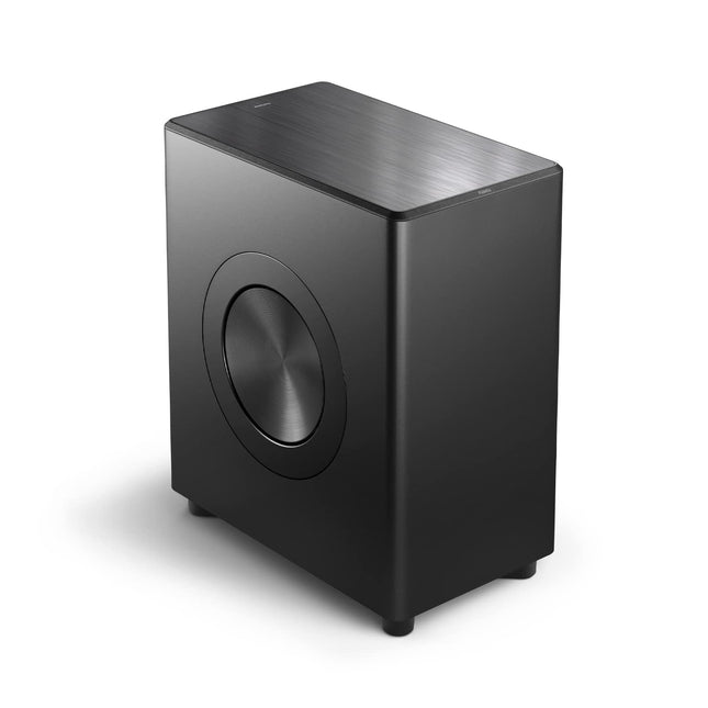 Philips Fidelio FW1-kanaliga juhtmevaba subwoofer | 420 W | Kinoheli | Sügav bass kodukino ja muusika jaoks | Harjatud metalli ja nahast viimistlus | DTS Play-Fi ja RCA-ühendus