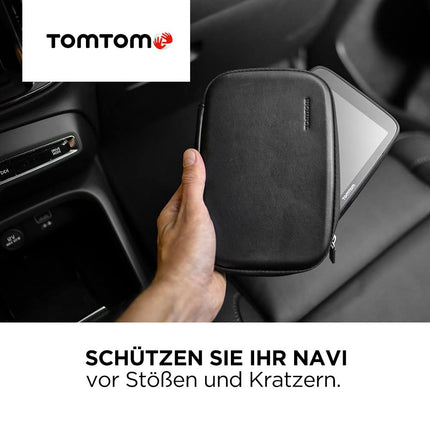 TomTom Premium nahkümbris GO Discoverile ja Expertile, 17,8 cm (7 tolli), must, 18 cm ja kahe USB-ga auto kiirlaadija, 2,4 A pordi kohta