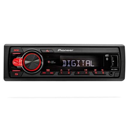 Pioneer MVH-330DAB, 1DIN autoraadio RDS ja DAB+ funktsioonidega, USB, AUX sisend, Bluetooth, madal paigaldussügavus